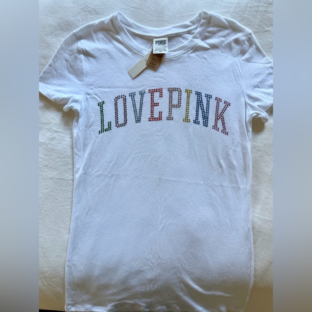 Victoria's Secret Love PINK Rainbow T Shirt